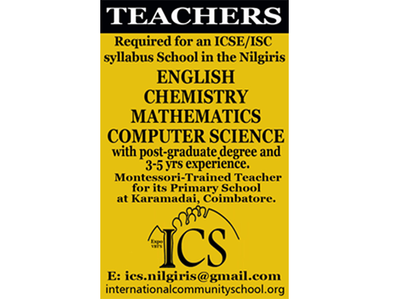 TEACHERS REQUIRED